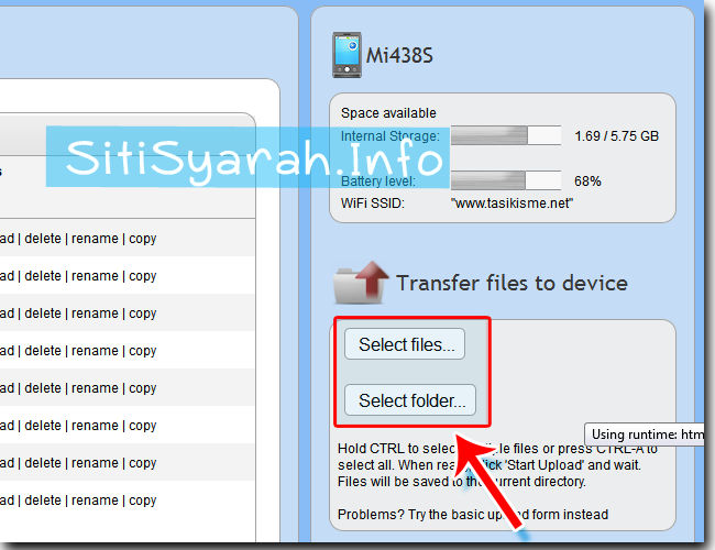 transfer file lewat wifi android