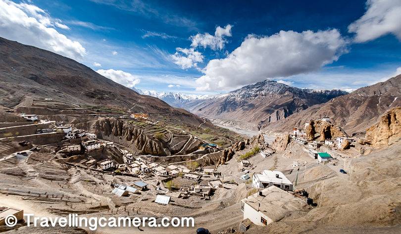 Here is a 120 degree view from our homestay at Dhankar. Since our homestay was on one of the highest peaks of Dhankar village, the view from there was awesome. Almost whole Dhankar village was visible from there and Spiti river on the other end, close to snow covered peaks.