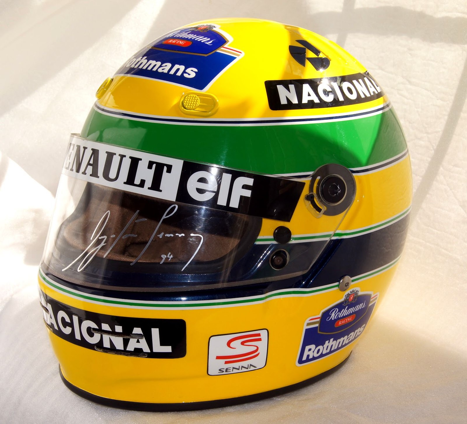 samurai‐bikers: BELL M3 helmet Ayrton Senna 1994 San Marino GP replica