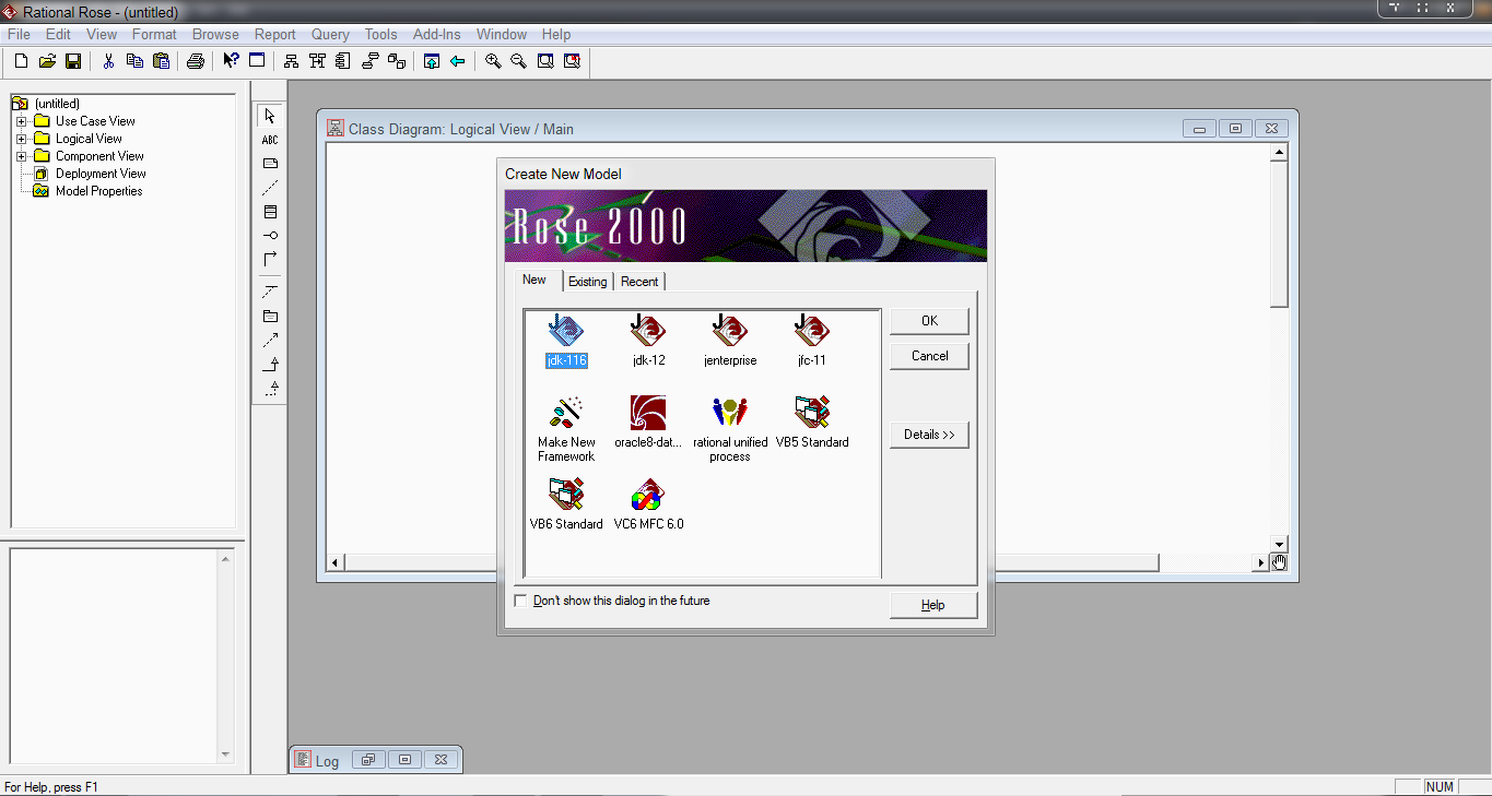Sistem Informasi Belajar Uml Cara Memulai Rational Rose 2000