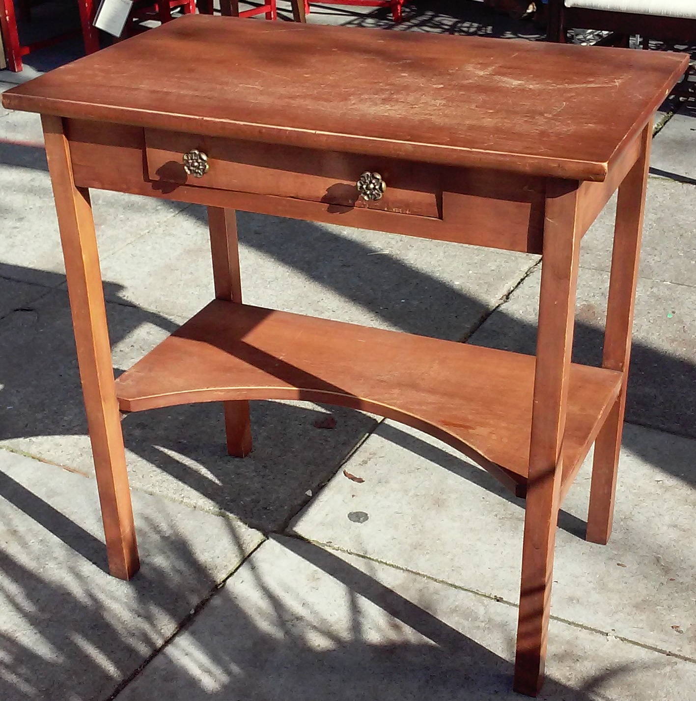 UHURU FURNITURE & COLLECTIBLES SOLD 30" Wide Stained Pine Writing Desk