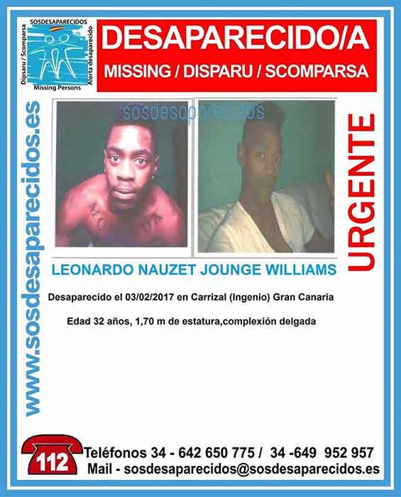Un joven desaparecido en Carrizal (Ingenio) Gran Canaria Un joven desaparecido en Carrizal (Ingenio) Gran Canaria