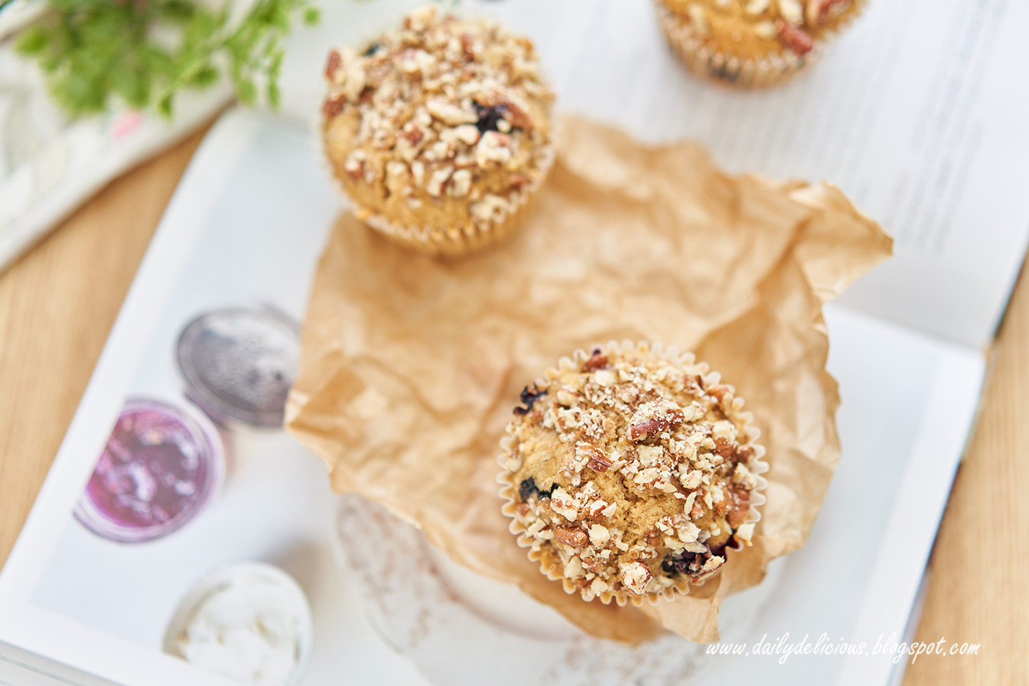 dailydelicious Banana, Blueberry cupcakes