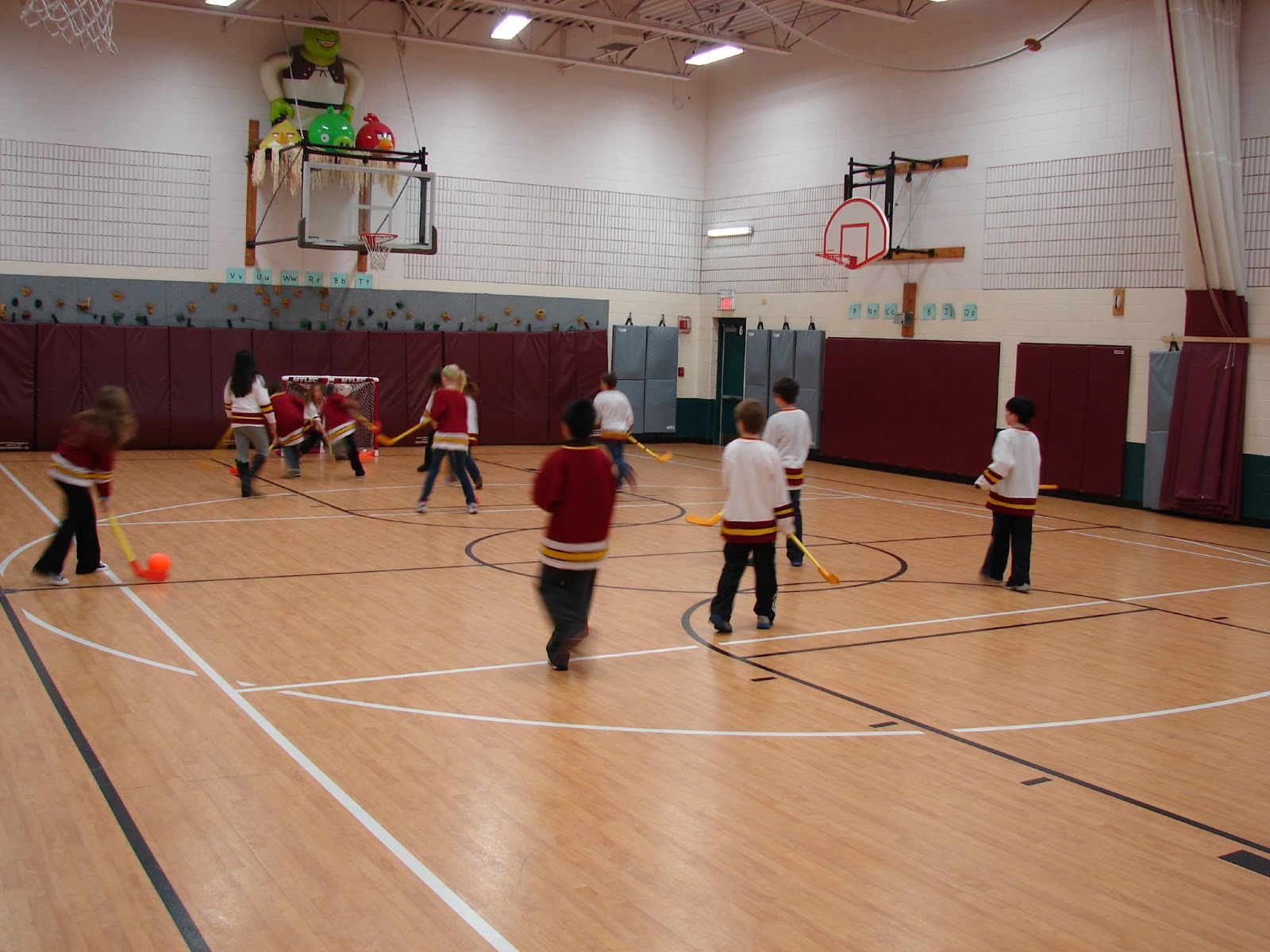 Westgate Elementary PE Chicago Wolves Floor Hockey!!