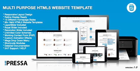 Multipurpose HTML5 Website Template
