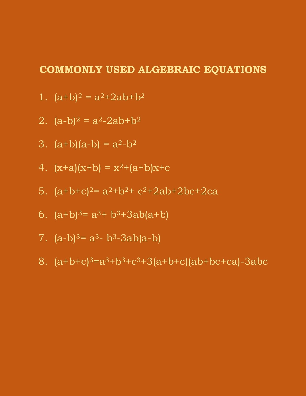 commonly-used-algebraic-equations