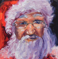 painting santa claus paintings artist alabama sullivan angela again eyes through