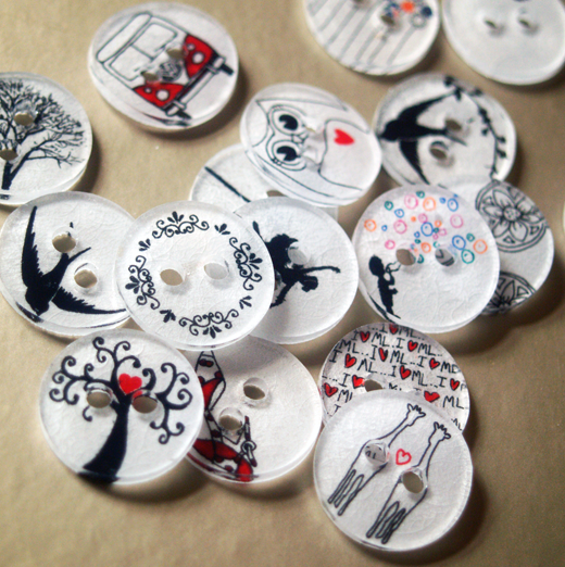 Make Your Own Shrink Wrapped Buttons - Oh You Crafty Gal
