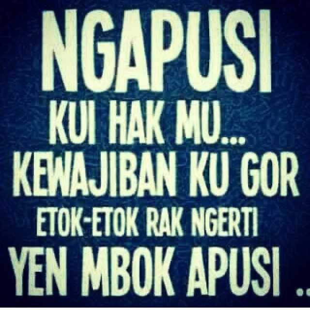 Kata Lucu Basa Jawa Buat Status Facebook Kata Lucu Basa Jawa Buat Status Facebook