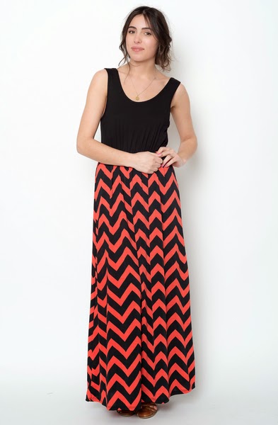 Chevron maxi dress