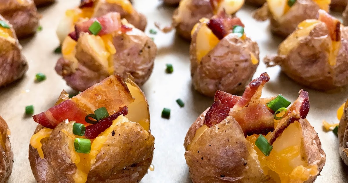 Stuffed Mini Potatoes with Cheddar and Bacon