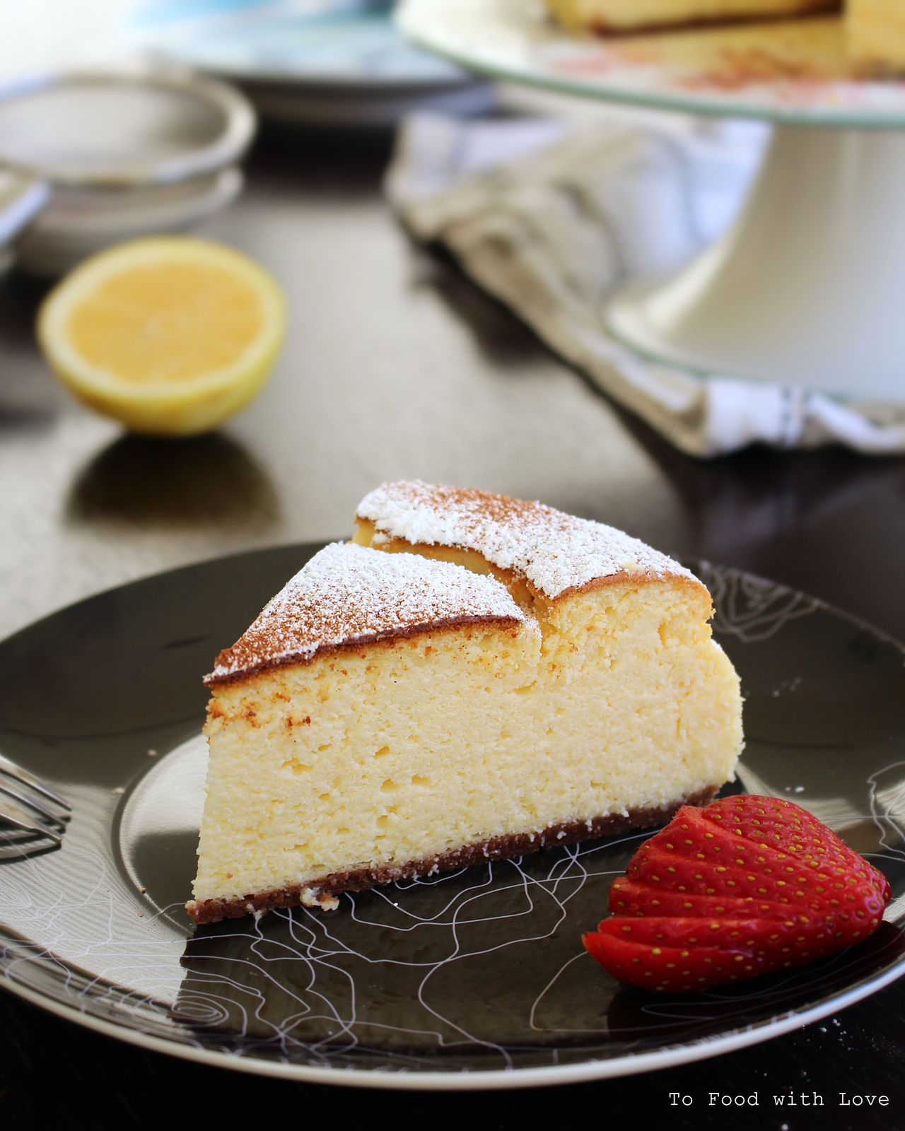 To Food with Love: Light and fluffy Ricotta Cheesecake (with homemade ...