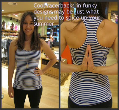lululemon pigment blue and white cool racerback tank
