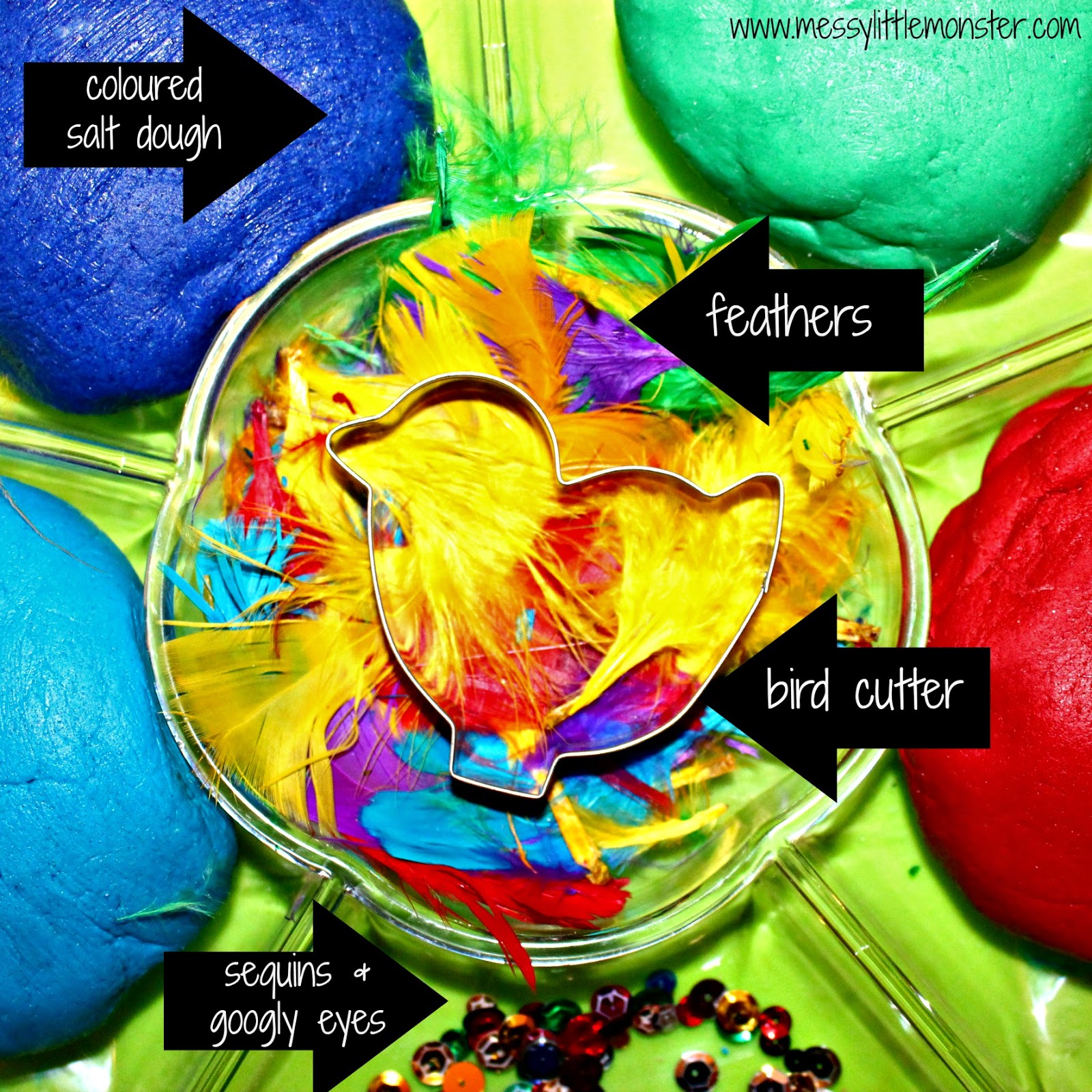 Salt Dough Bird Ornaments Messy Little Monster