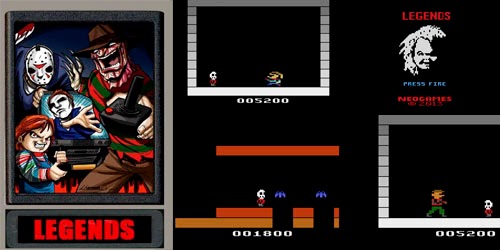 Villanos De Filmes De Terror En Juego Legends Para Atari 2600