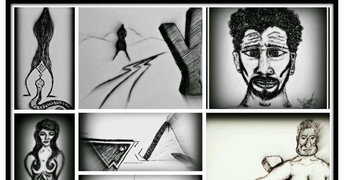 Raw, Exposed and Unapologetic: Exploring Symbolism: Pen Drawings of Male/Female representations