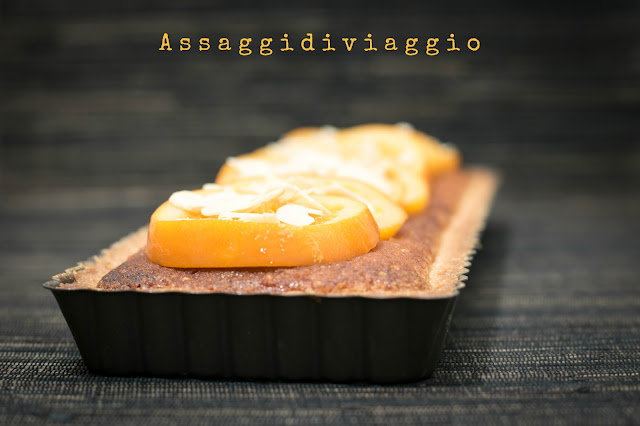 Crostata frangipane con arance glassate