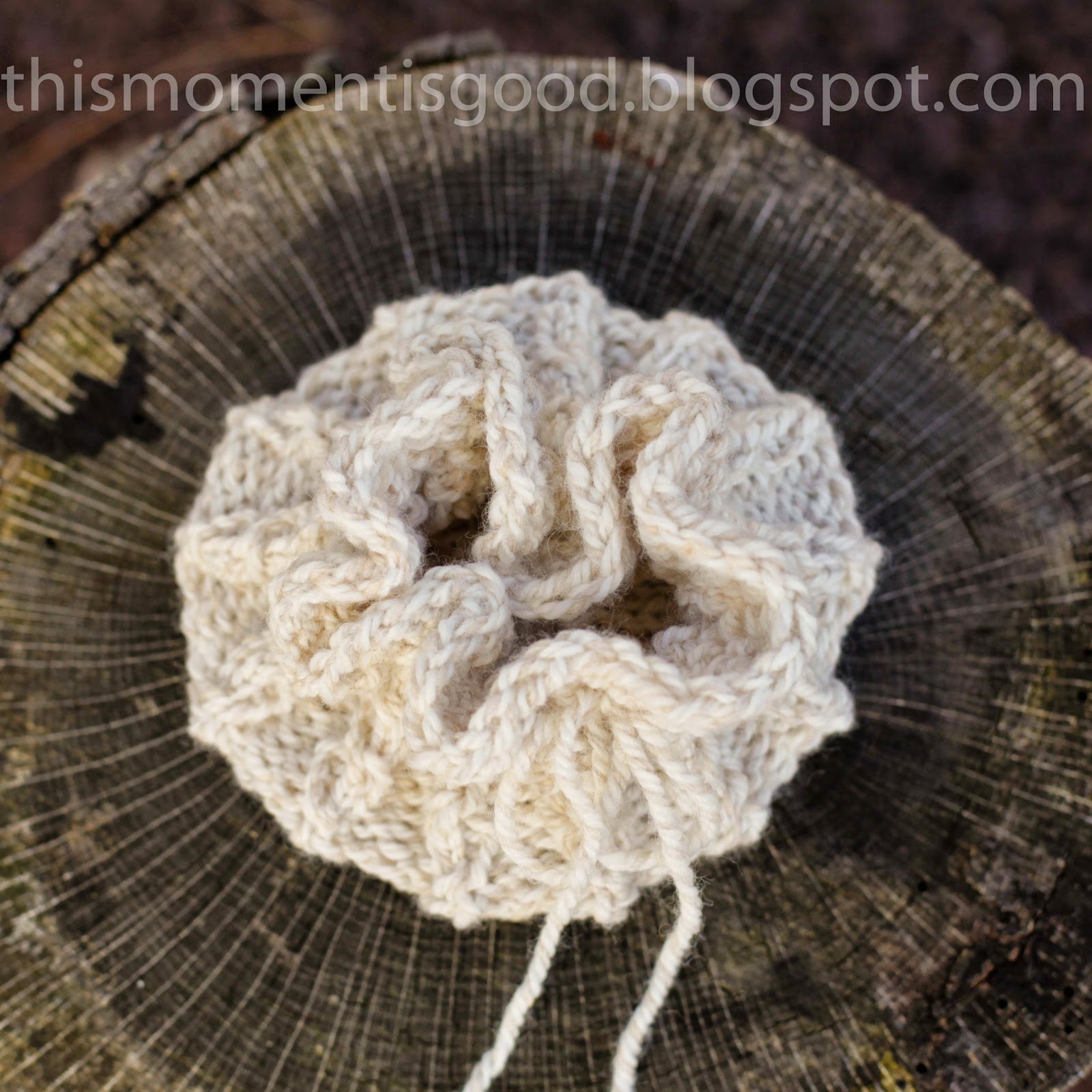 LOOM KNIT CABLE ICE/GIFT BAG Loom Knitting by This Moment is Good!