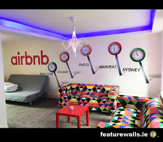 featurewalls contemporary hand painted airbnb murals for private homes by professional mural artists