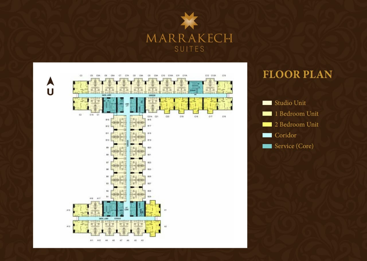 Floor plan apartemen marrakech, Floor plan apartemen pesona city, Floor plan pesona city