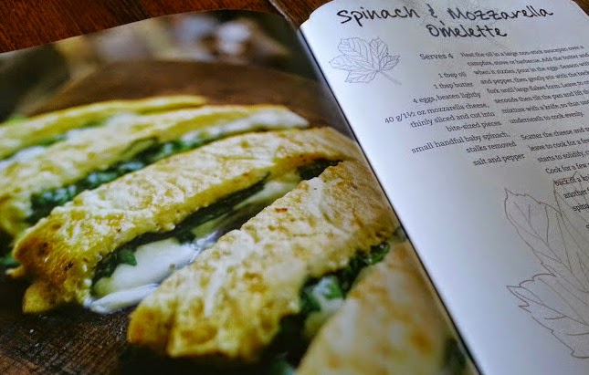 The Camping Cookbook from Parragon Books review spinach omelette page