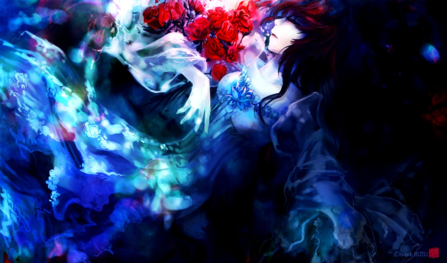 Anime Original Art Drowning Dream HD WallpaperAnime Wallpaper