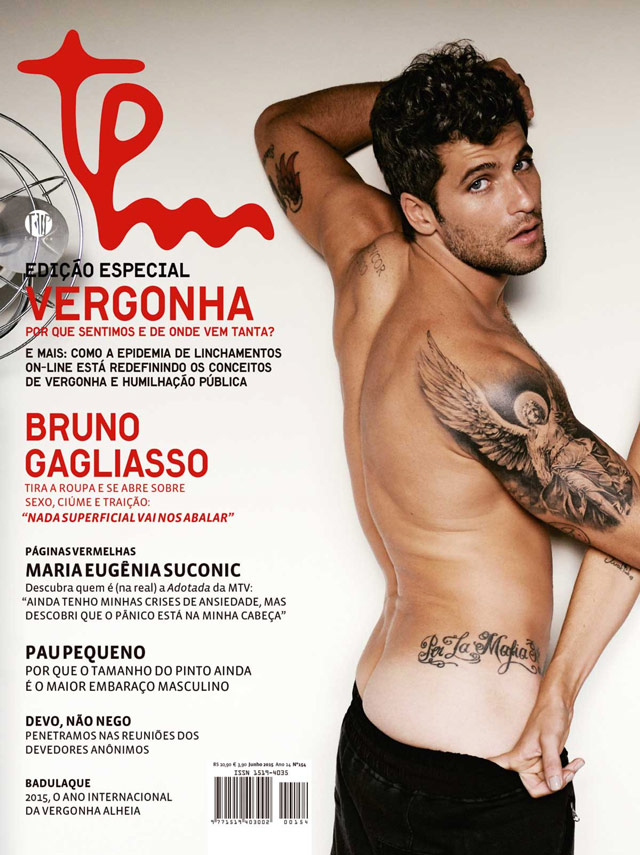 Bruno Gagliasso exibe o cofrinho na capa da TPM. Foto: Daniel Aratangy