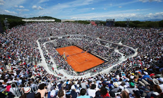 The Italian Open attracts large crowds to the Foro Italico