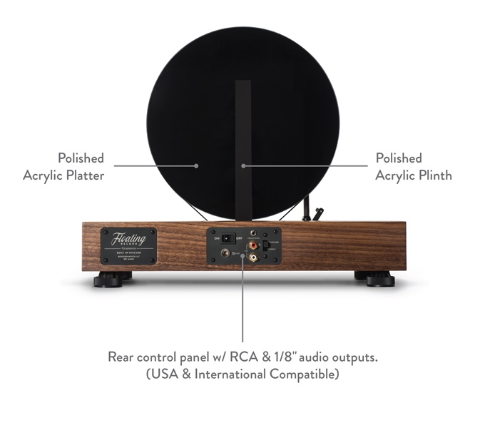 Floating Record Vertical Turntable The Collective Loop