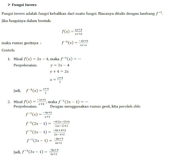 Semesta matematika: Contoh Soal Fungsi, Fungsi Invers dan Fungsi Komposisi