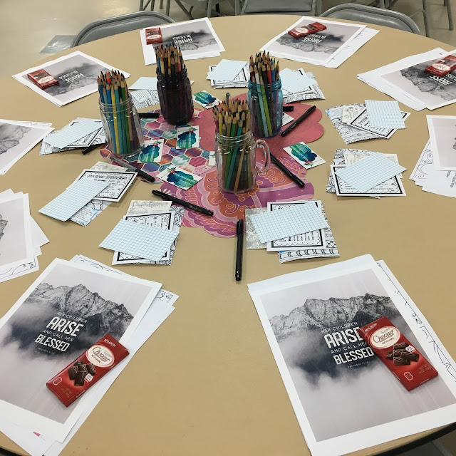 JOURNEYS of FAITH Visual Prayer with a MOPS group