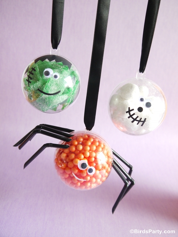 Halloween Kids Crafts | DIY Little Monster Candy Baubles - BirdsParty.com