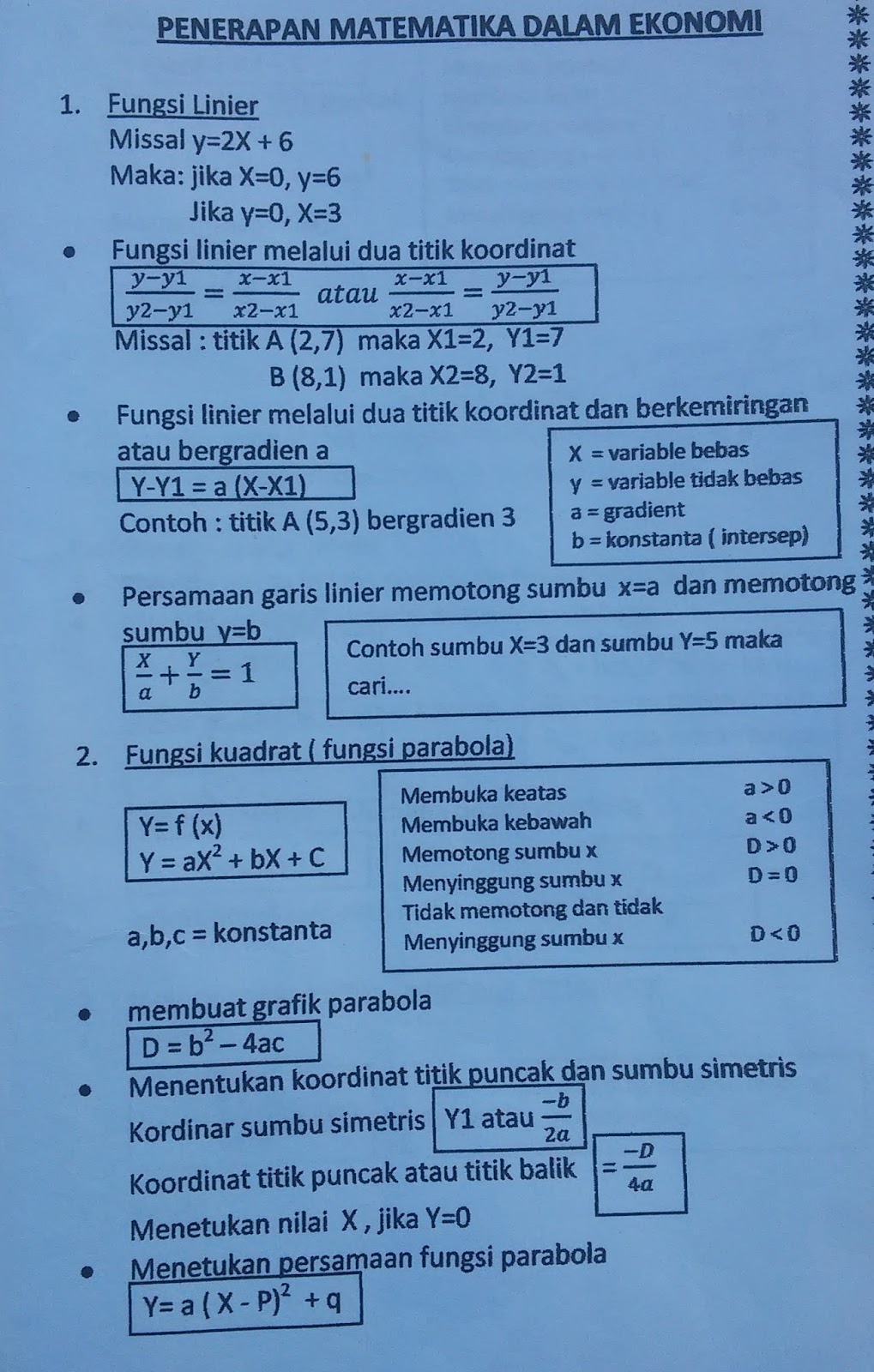 NurHan Blogs Rumus Mat Ekonomi