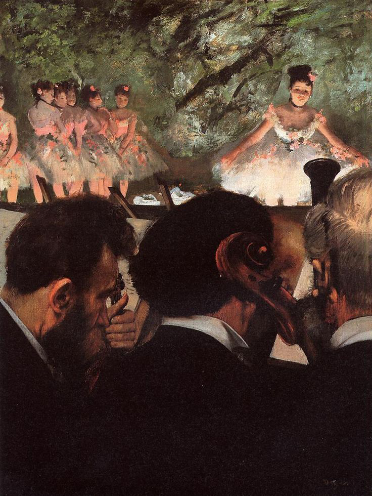 Musicians in the Orchestra by Edgar Degas