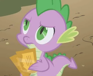 Spike holds two golden tickets
