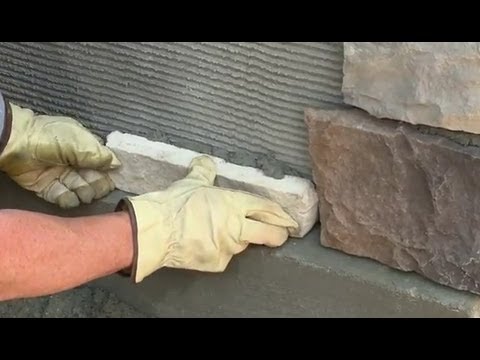 Veneer Stone Mortar Application
