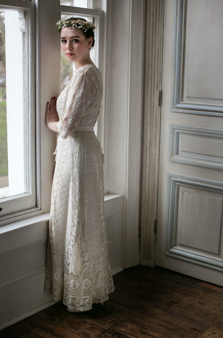 Edwardian lace wedding dresses two rare original beauties