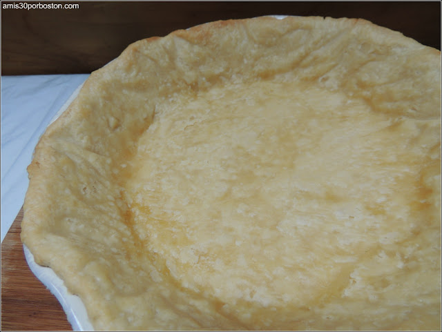 Preparación de la Masa de la Tarta de Calabaza: Cocido en Blanco