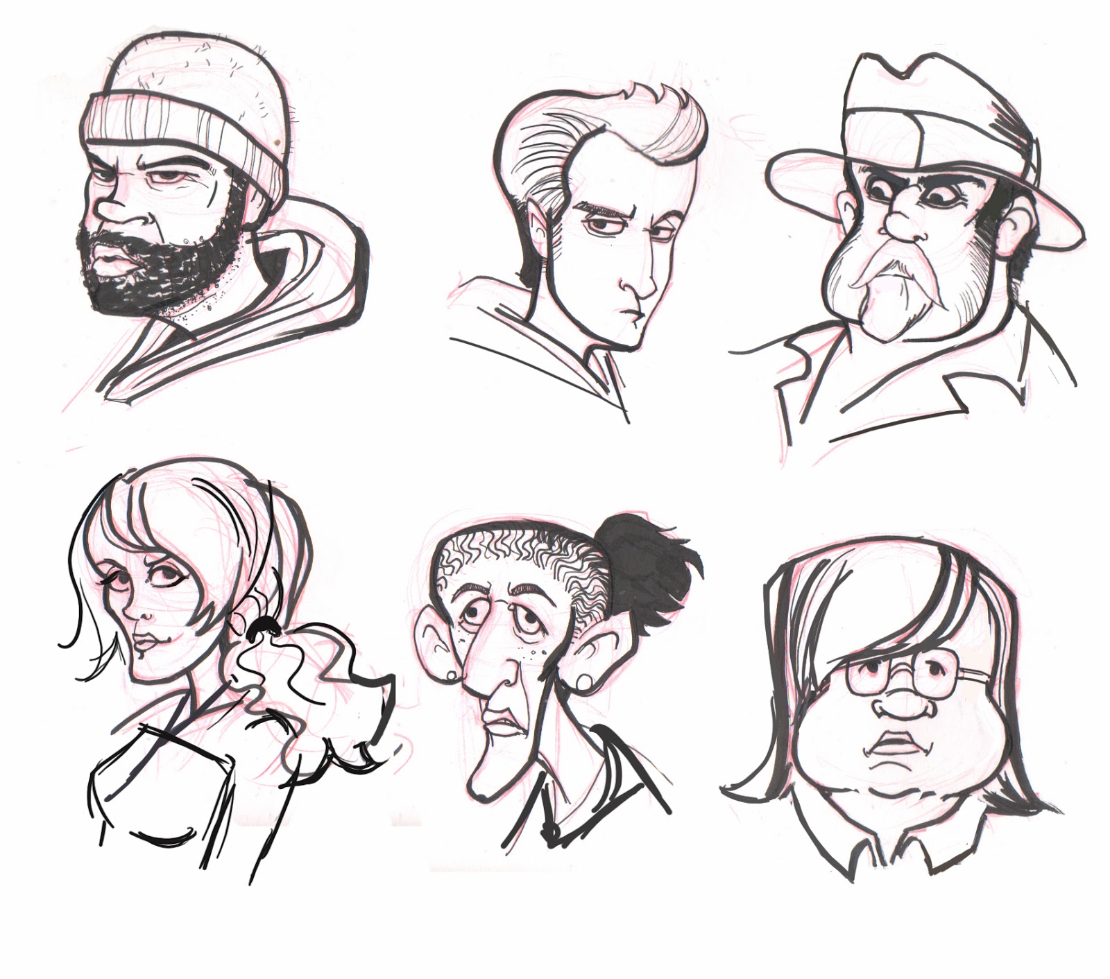 Joe Pearman Art Cartoon faces week 10