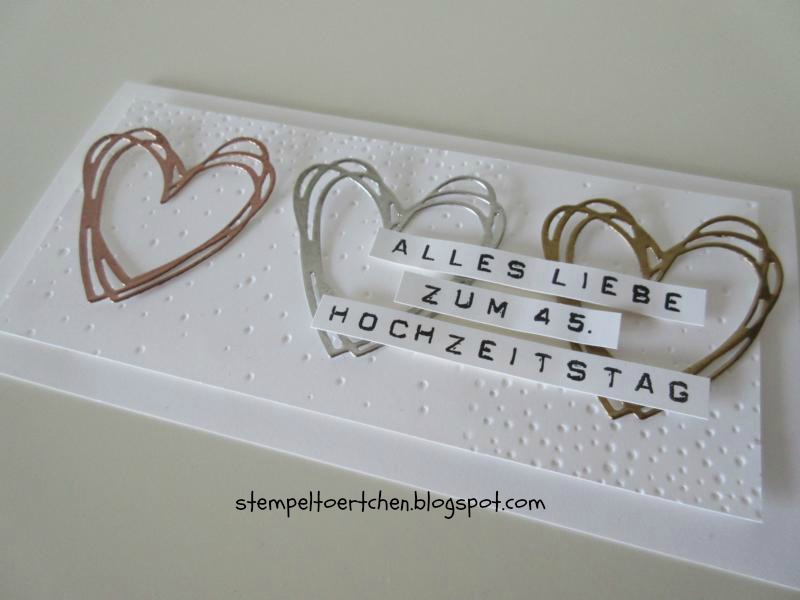 Stempeltortchen Messinghochzeit