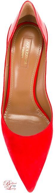 ♦Aquazzura red Fellini pumps #aquazzura #shoes #red #pantone #brilliantluxury