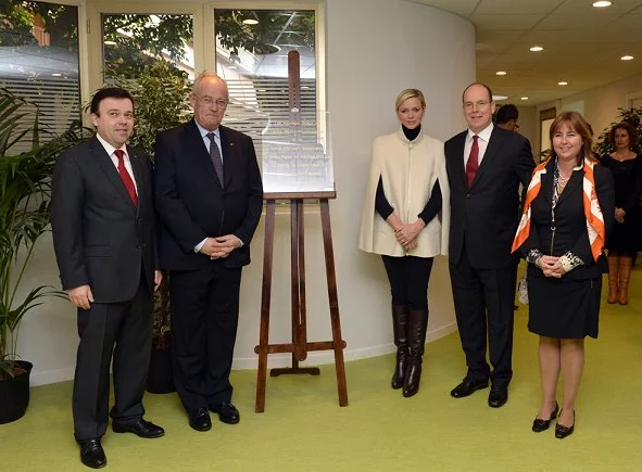 Princess Charlene attended the inauguration of the new premises of the Home Therapy Part Time Centre in Monaco
