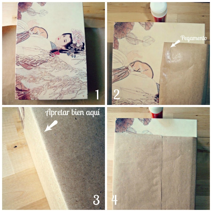 Pasos montar la bolsa de papel craft