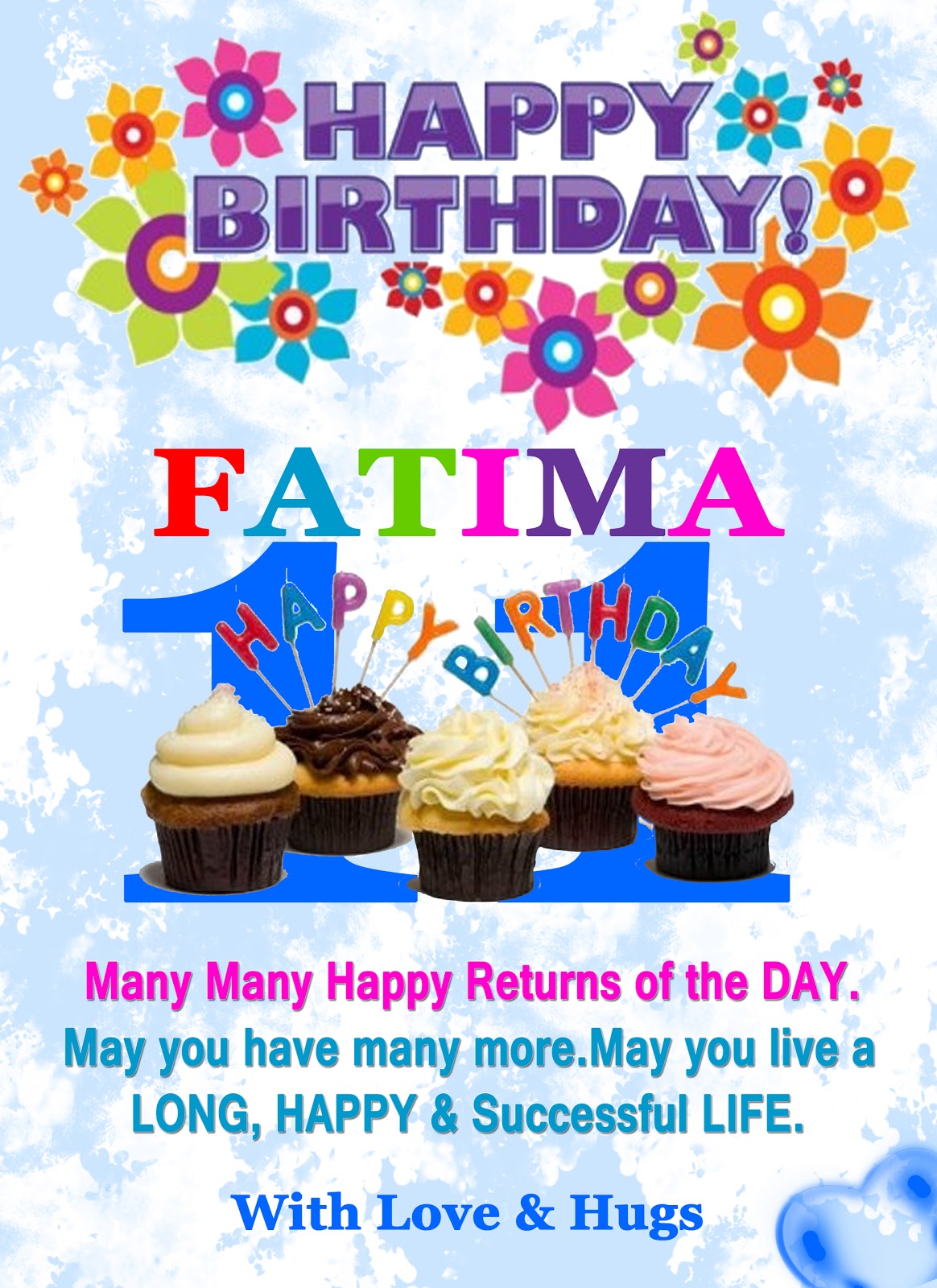 Поздравления С Днем Рождения Фатима Открытка
