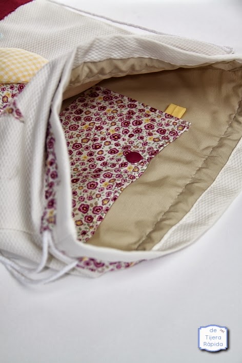 Mochila guardería buho morado 