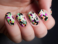 nail abstract floral opi splattered nails neons splatter artistic neon read naildesigncode