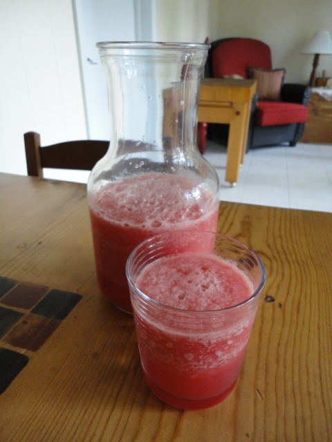 Easy Summer recipes include this watermelon lemonade. Get the recipe on basilmomma.com