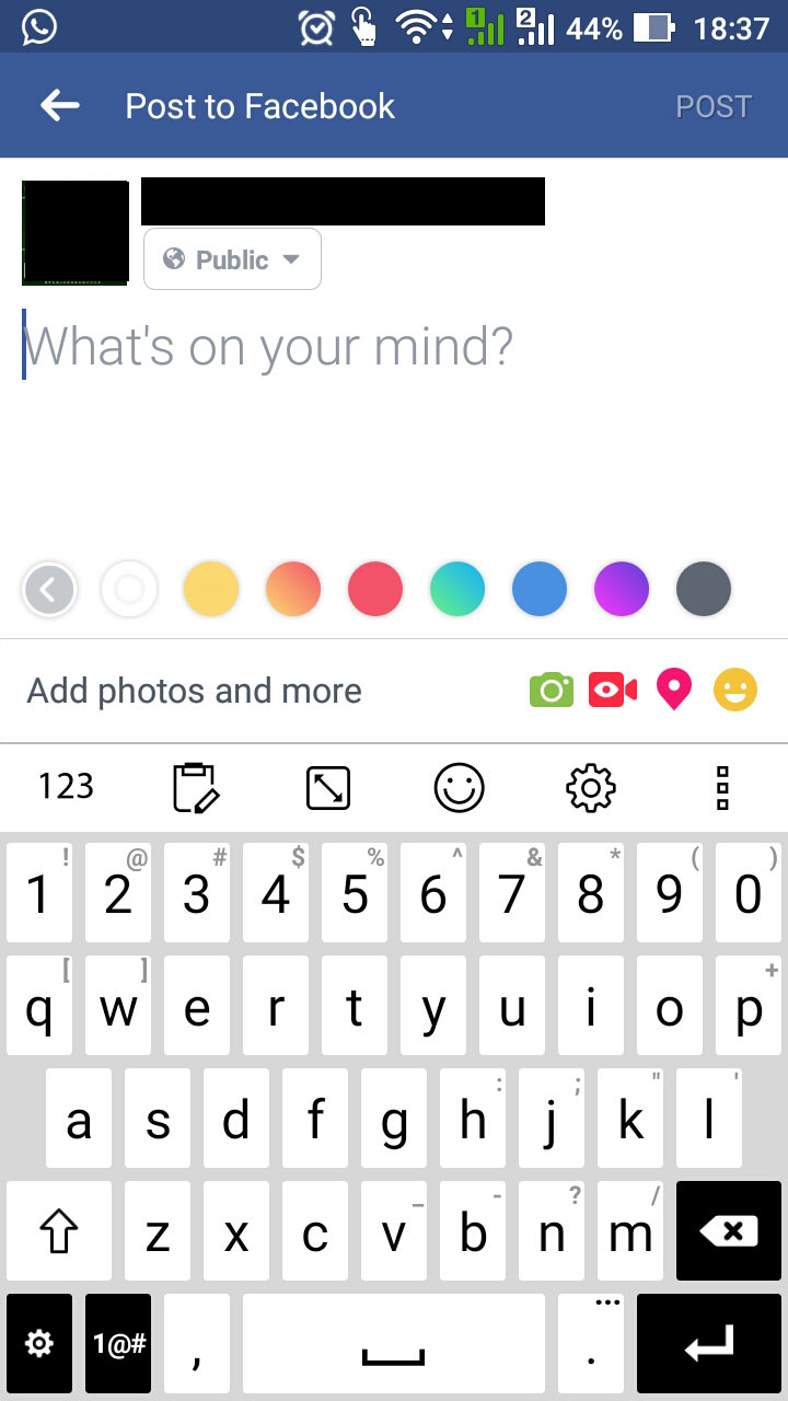 Cara Membuat Status Background Berwarna di Facebook