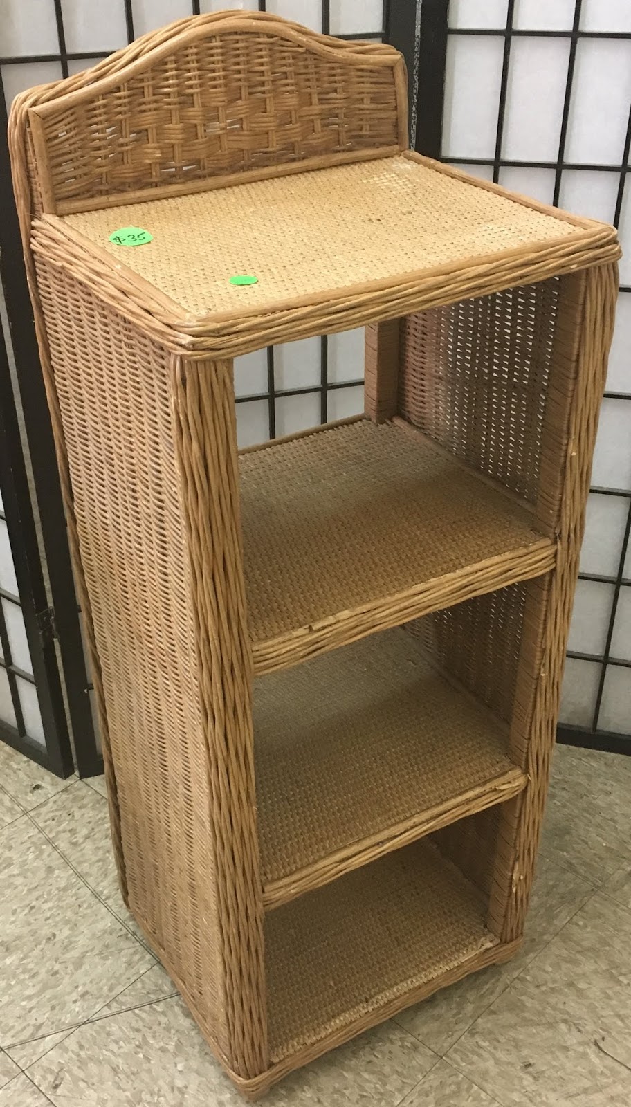 Uhuru Furniture & Collectibles Wicker Bookcase 35 SOLD