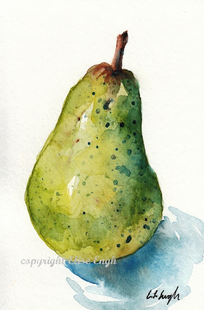 watercolor pear